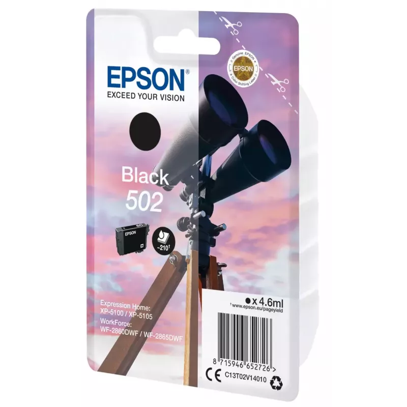 Cartridge Epson 502 zwart T02V1 C13T02V14010