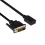 Club 3D CAC-1211 DVI-D naar HDMI 1.4-kabel, Dual Link, M/F, 2 m, zwart