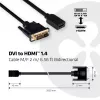 Club 3D CAC-1211 DVI-D naar HDMI 1.4-kabel, Dual Link, M/F, 2 m, zwart