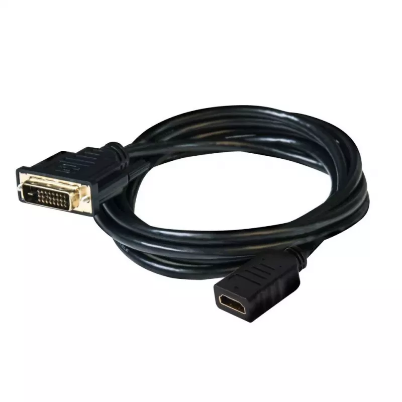 Club 3D CAC-1211 DVI-D naar HDMI 1.4-kabel, Dual Link, M/F, 2 m, zwart