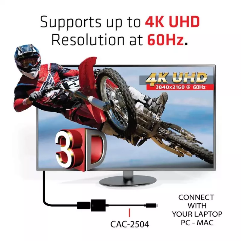 USB 3.1 Type-C naar HDMI 2.0 UHD 4K 60Hz actieve adapter CLUB3D CAC-2504