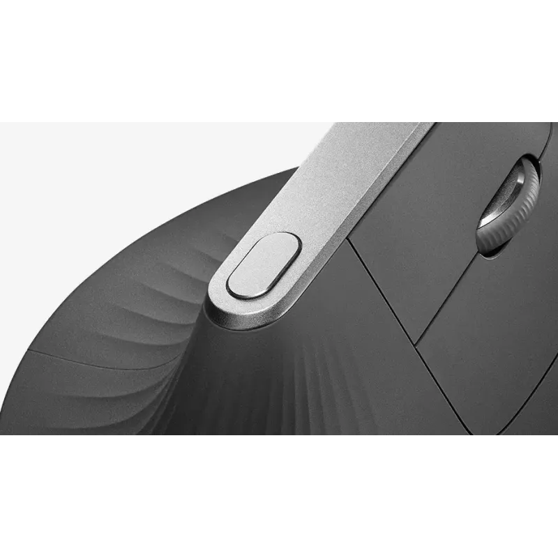 Ergonomische draadloze muis Logitech MX Vertical, MX Vertical, 4000 DPI, RF draadloos + Bluetooth, rechtshandig, grafiet, kantoorgebruik
