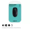 Muis Logitech B110 Silent bedraad USB zwart