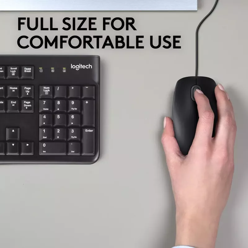 Muis Logitech B110 Silent bedraad USB zwart