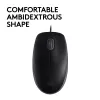 Muis Logitech B110 Silent bedraad USB zwart