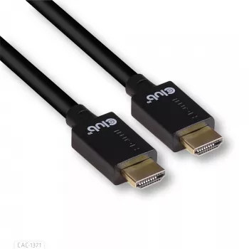 Club 3D CAC-1371 gecertificeerde Ultra High Speed HDMI 2.1-kabel, 48 Gbps, 4K 120 Hz / 8K 60 Hz / 10K 120 Hz, ARC, HDR, M/M, 1 m