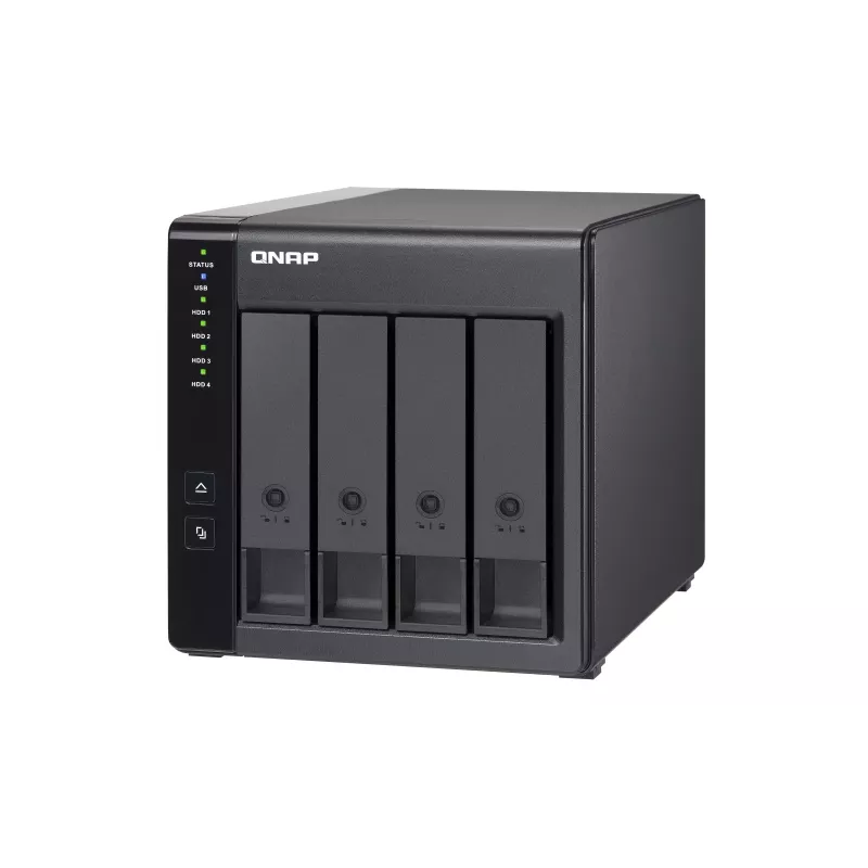4-bay QNAP TR-004 - 2.5/3.5 inch - Serial ATA II - 0,1,5,10,JBOD - 3.2 Gen 1 (3.1 Gen 1) - USB Type-C behuizing