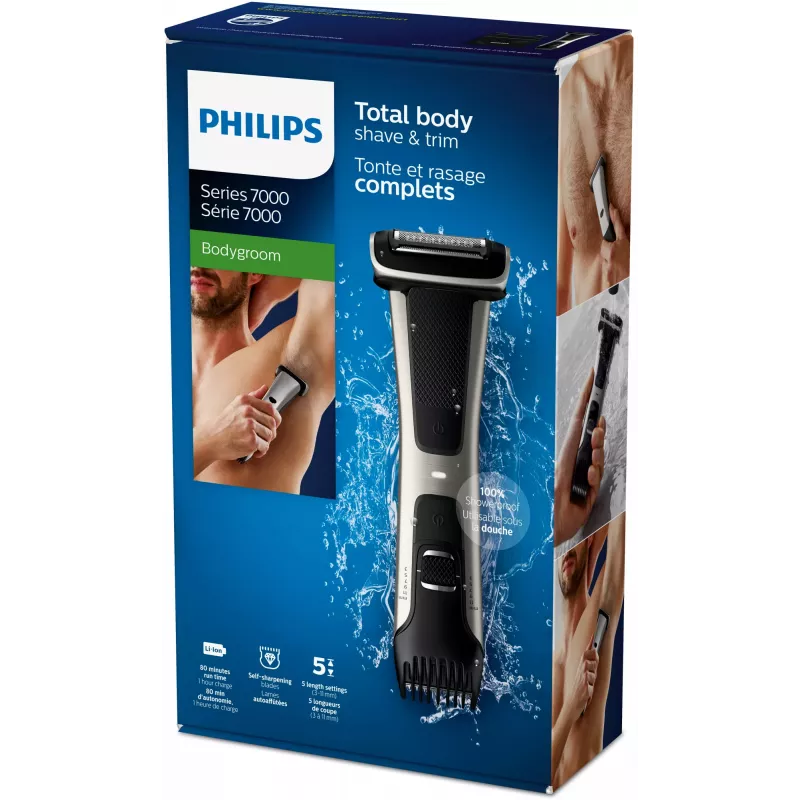 Philips 7000-serie Bodygroom 7000 BG7025/15 waterdichte lichaamshaartrimmer