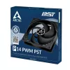 ARCTIC P14 PWM PST drukgeoptimaliseerde 140 mm ventilator met PWM PST