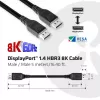 Club 3D CAC-1061 DisplayPort 1.4 HBR3-kabel, 8K 60 Hz, 32,4 Gbps, DSC 1.2, VESA-gecertificeerd, met vergrendeling, M/M, 5 m, zwart