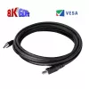 Club 3D CAC-1061 DisplayPort 1.4 HBR3-kabel, 8K 60 Hz, 32,4 Gbps, DSC 1.2, VESA-gecertificeerd, met vergrendeling, M/M, 5 m, zwart