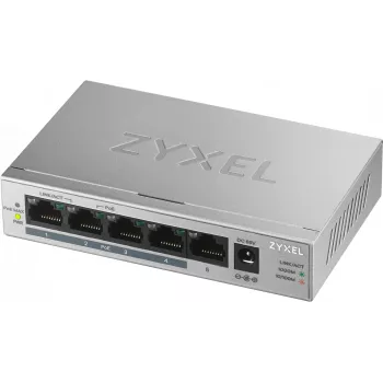 Zyxel GS1005HP Unmanaged Gigabit Ethernet (10/100/1000) Power over Ethernet (PoE) zilver
