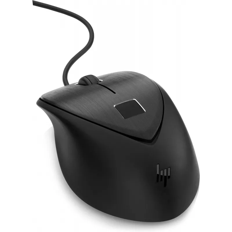 HP USB-vingerafdrukmuis, voor beide handen, USB Type-A, zwart