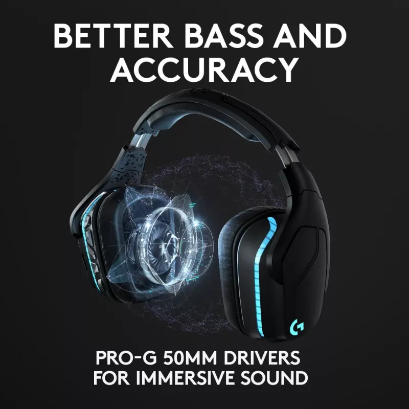 LOGITECH G935 draadloze 7.1 Surround Sound Lightsync gaming-headset – 2,4 GHz