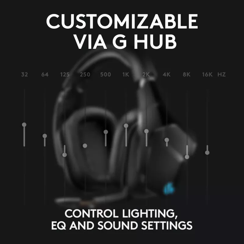 LOGITECH G935 draadloze 7.1 Surround Sound Lightsync gaming-headset – 2,4 GHz
