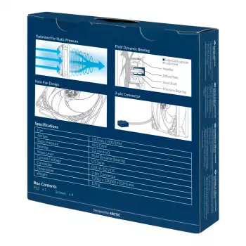 ARCTIC P12 – drukgeoptimaliseerde 120-mm-ventilator
