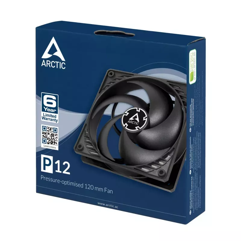 ARCTIC P12 – drukgeoptimaliseerde 120-mm-ventilator