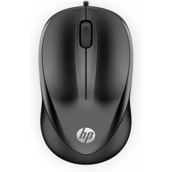HP kabelmuis 1000, voor beide handen, USB Type-A, 1200 DPI, zwart