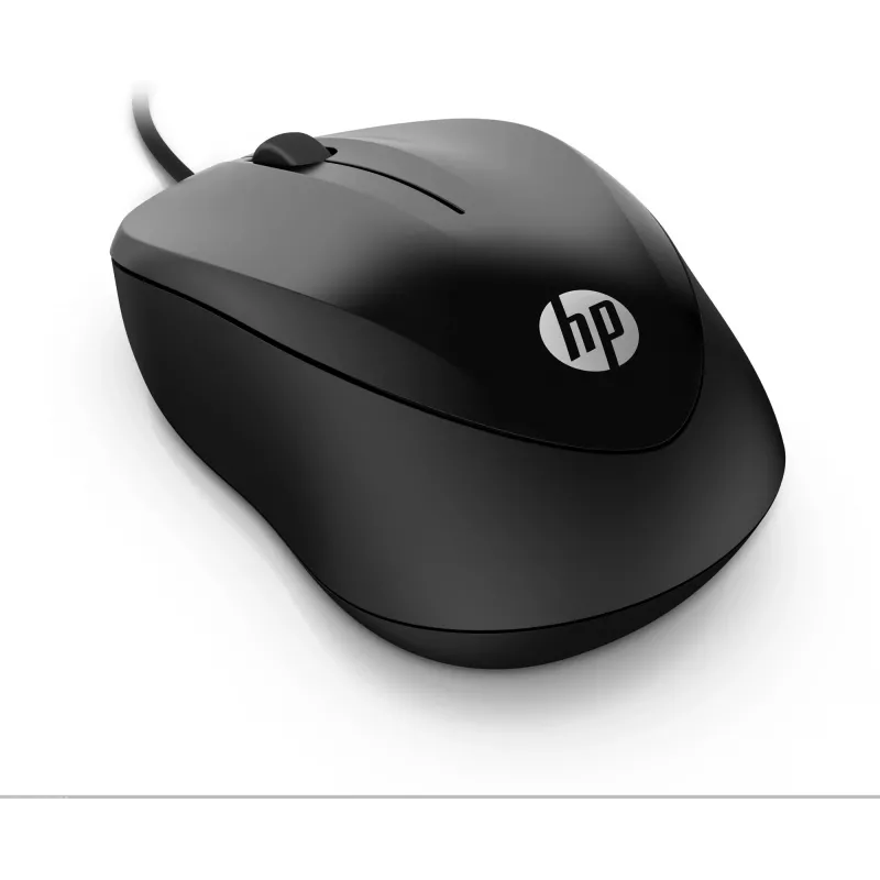 HP kabelmuis 1000, voor beide handen, USB Type-A, 1200 DPI, zwart