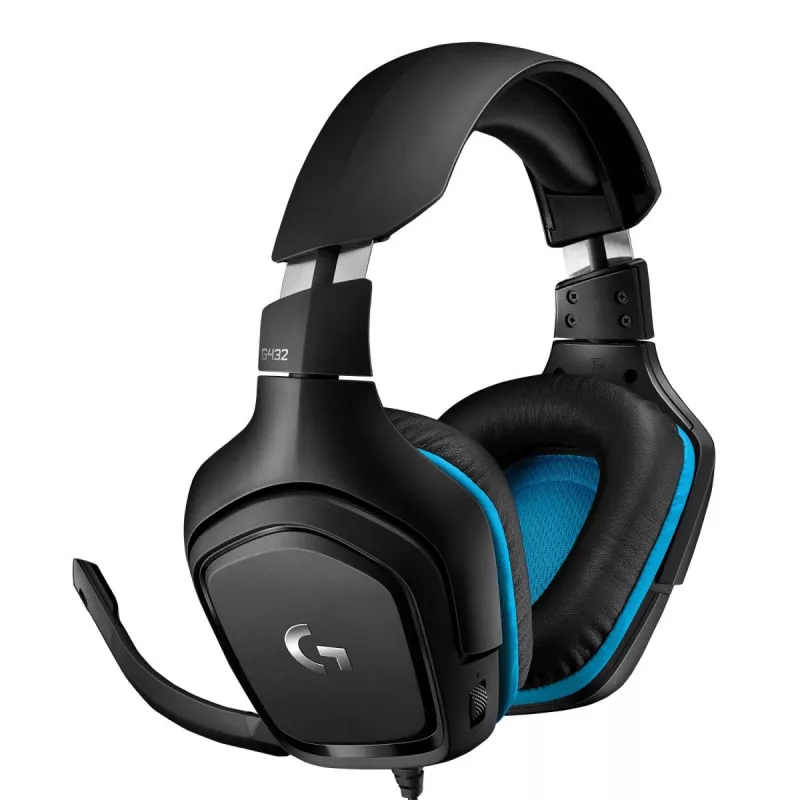 LOGITECH G432 - USB / 3.5mm - game-headset - 7.1 Surround - blauw