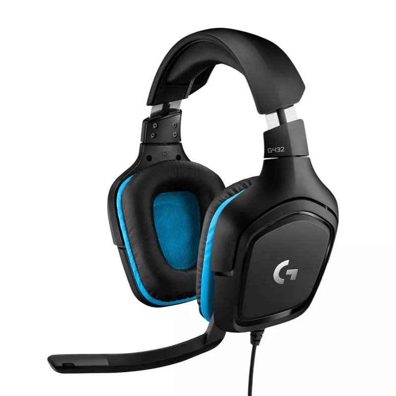 LOGITECH G432 - USB / 3.5mm - game-headset - 7.1 Surround - blauw