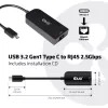 CLUB3D USB 3.2 Gen1 Type-C naar RJ45 2.5Gbps adapter