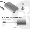 CLUB3D USB3.2 Gen1 Type-C naar Dual Link DVI-D HDCP ON Version actieve adapter M/F