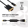 USB Type-C naar VGA actieve kabel M/M CLUB3D CAC-1512 5m