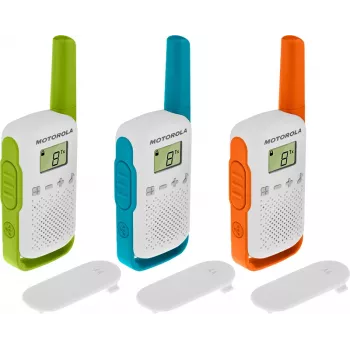 Motorola T42 portofoon 16 kanalen Blauw, Groen, Oranje, Wit
