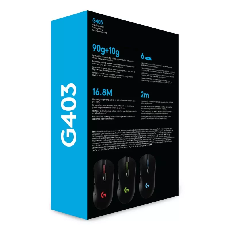 LOGITECH G403 Hero gamingmuis USB Zwart EWR2