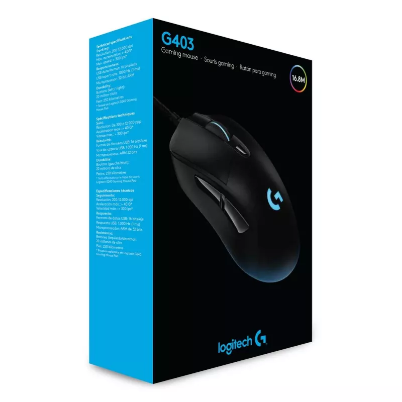 LOGITECH G403 Hero gamingmuis USB Zwart EWR2