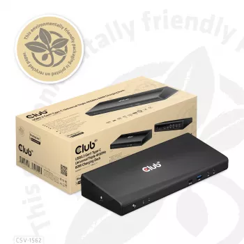 CLUB3D CSV-1562 is een USB3.2 Gen1 Type-C universeel Triple 4K30Hz oplaad-dockingstation en DisplayLink® gecertificeerd. Het universele oplaad-dockingstation