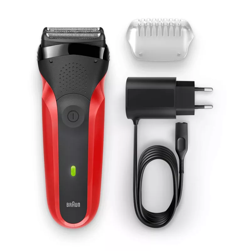 Braun Series 3 300s foliescheerapparaat trimmer zwart, rood