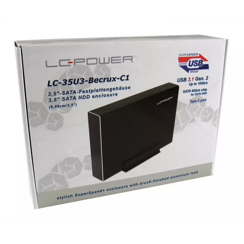 HDD-behuizing LC-vermogen LC-35U3-Becrux-C1 zwart 3,5 inch