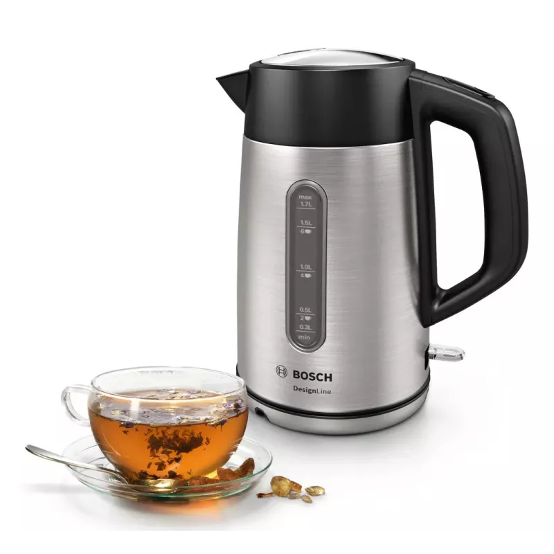 Bosch TWK4P440 waterkoker 1,7 L 2400 W zwart, roestvrij staal