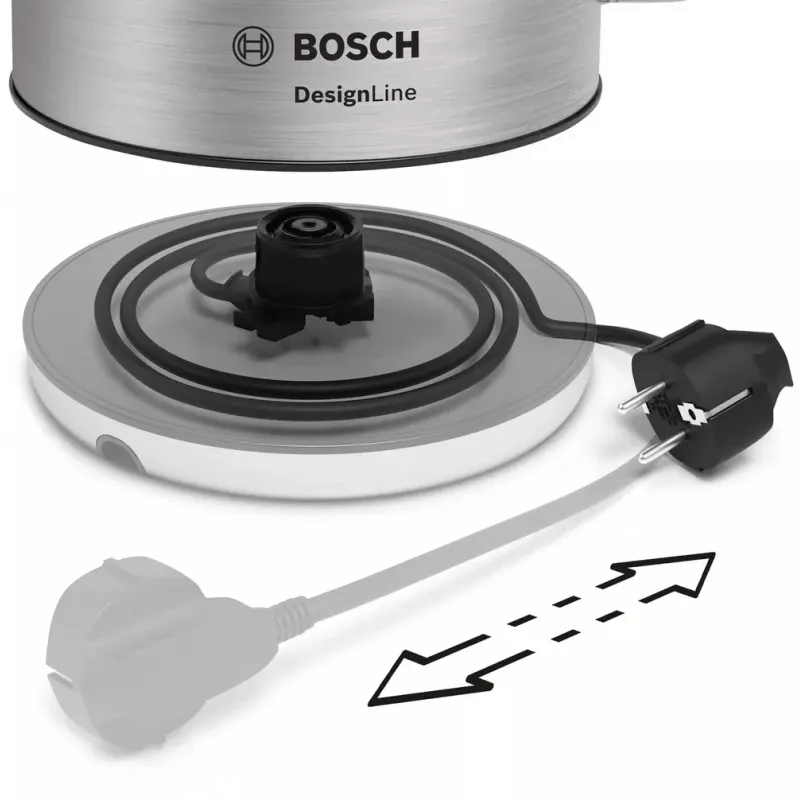 Bosch TWK4P440 waterkoker 1,7 L 2400 W zwart, roestvrij staal