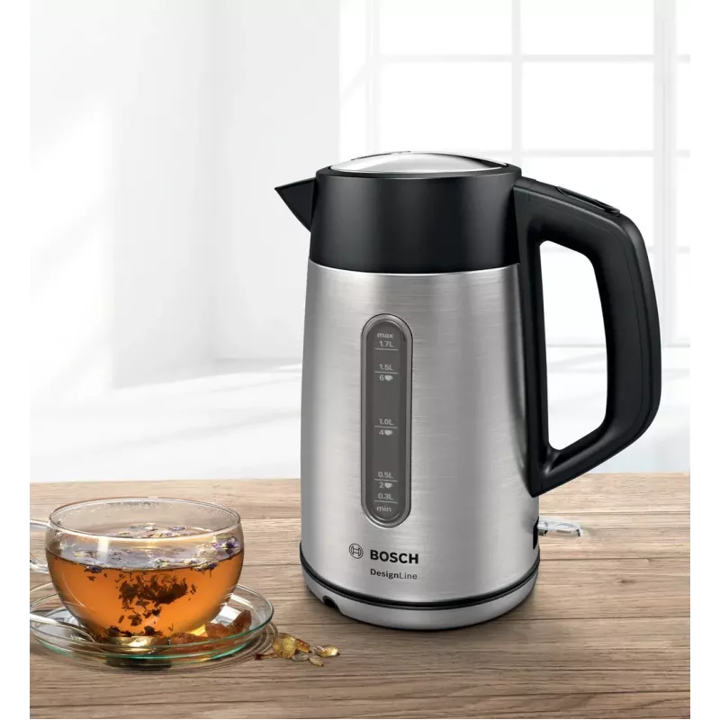 Bosch TWK4P440 waterkoker 1,7 L 2400 W zwart, roestvrij staal