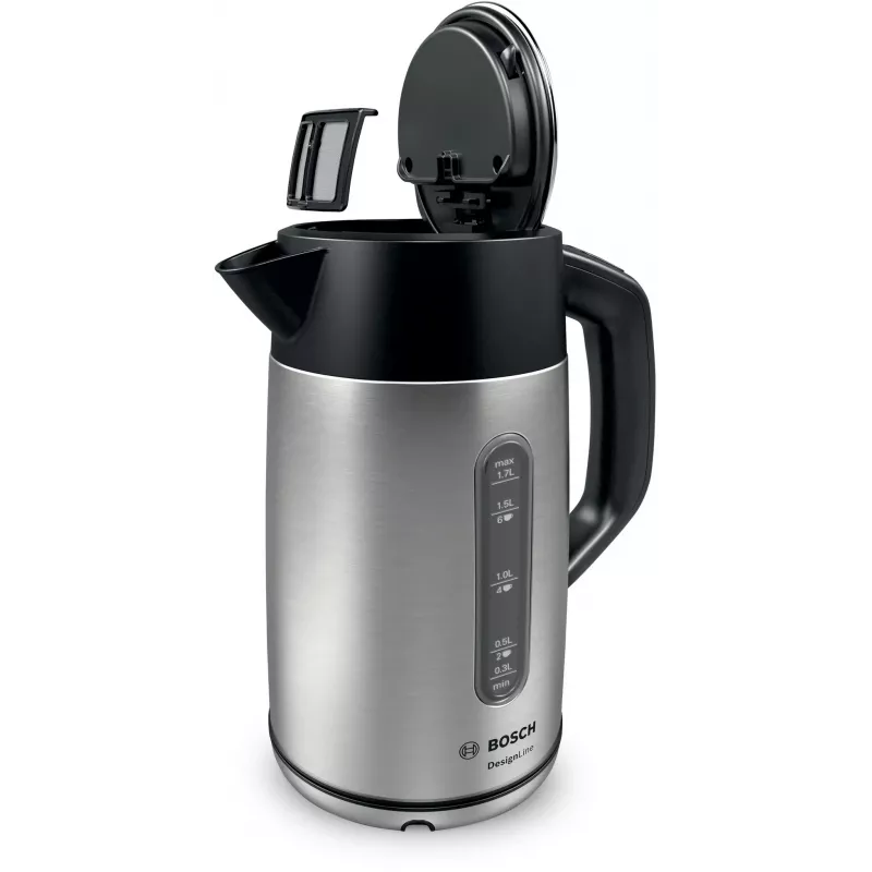 Bosch TWK4P440 waterkoker 1,7 L 2400 W zwart, roestvrij staal