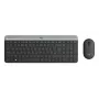 LOGITECH Slim draadloze toetsenbord- en muiscombinatie Mk470 - Graphite Qwerty Dansk/ Norsk/ Svenska