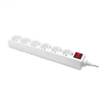 Meervoudig stopcontact LogiLink LPS202 1,5 m 6 AC-uitgangen wit