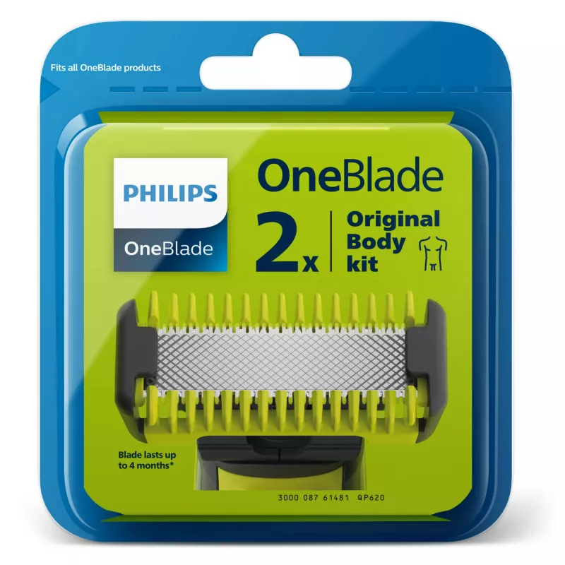 Scheermesje Philips Norelco OneBlade QP620/50 vervangmesjes, zwart, 2-pack