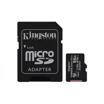 Kingston Technology Canvas Select 64GB microSDXC Plus 100R A1 C10 kaart + ADP