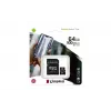 Kingston Technology Canvas Select 64GB microSDXC Plus 100R A1 C10 kaart + ADP