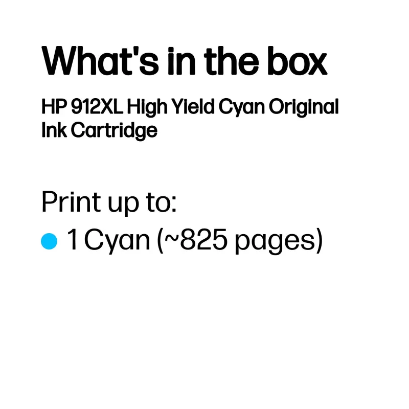 HP 912XL Originele Inktcartridge Cyaan met hoge capaciteit