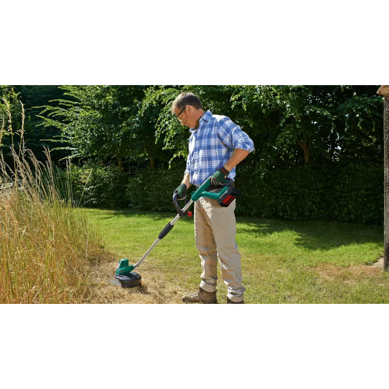 Bosch AdvancedGrassCut 36 accu-grastrimmer, 36 V, 30 cm, nylondraad, telescopische steel, verstelbare extra handgreep, 2,9 kg, zonder accu en lader, groen/zwart