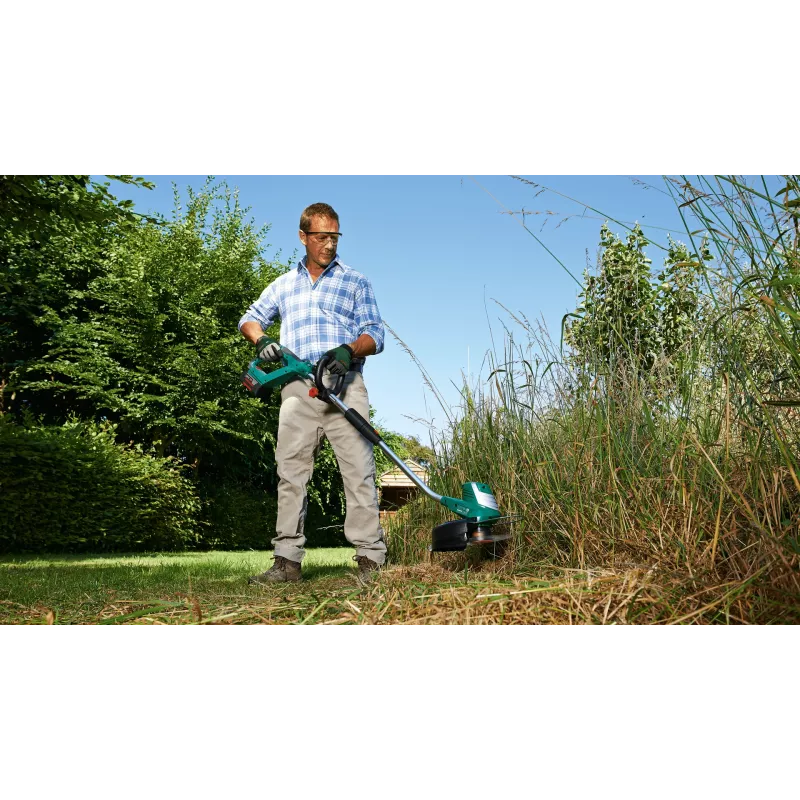 Bosch AdvancedGrassCut 36 accu-grastrimmer, 36 V, 30 cm, nylondraad, telescopische steel, verstelbare extra handgreep, 2,9 kg, zonder accu en lader, groen/zwart