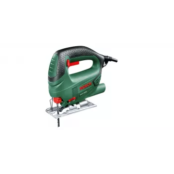 Decoupeerzaag Bosch PST 650 — 500 W, 300 W afgegeven vermogen, 65 mm zaagdiepte in hout, 4 mm in staal, bovenliggende greep, gereedschapsloze zaagbladwissel