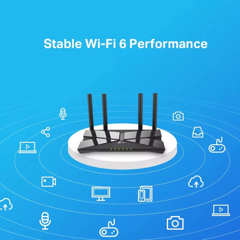 TP-Link Archer AX1500 dual-band Wi-Fi 6-router, zwart