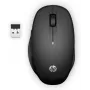HP Dual Mode zwarte muis 300, rechtshandig, optisch, RF draadloos, 3600 DPI, zwart