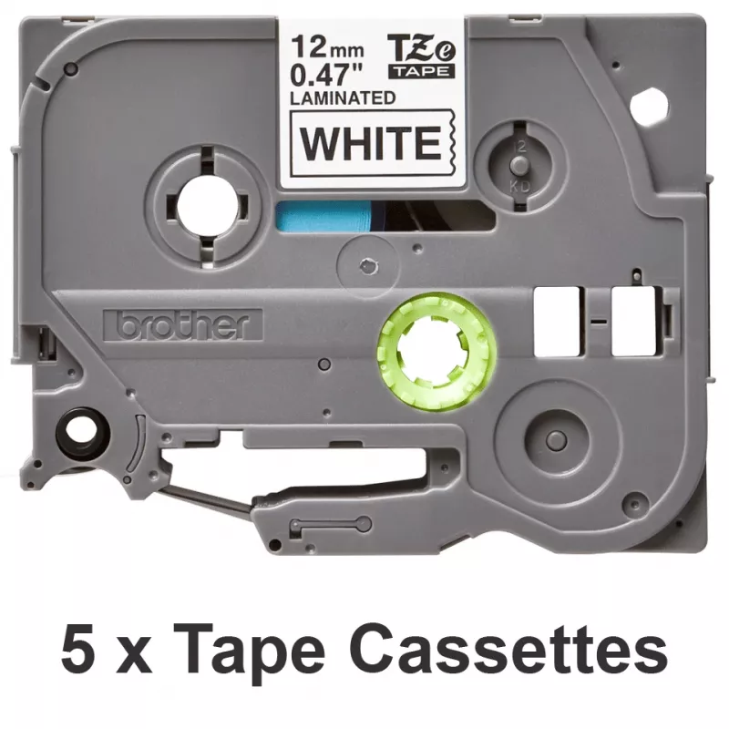 Brother TZE-231M5 labeltape zwart op wit